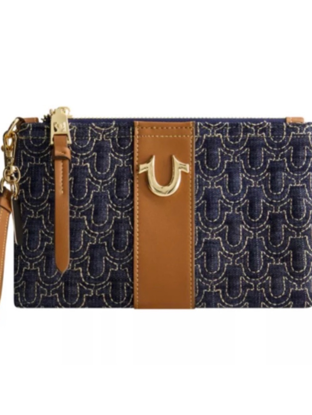 True Religion Denim Wristlet Clutch
